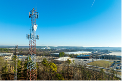 arial view of network tower